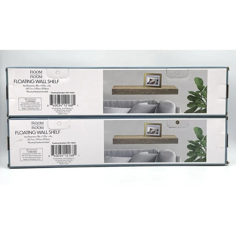 NEW‎ Set Of 2 Floating Wall Shelf 18